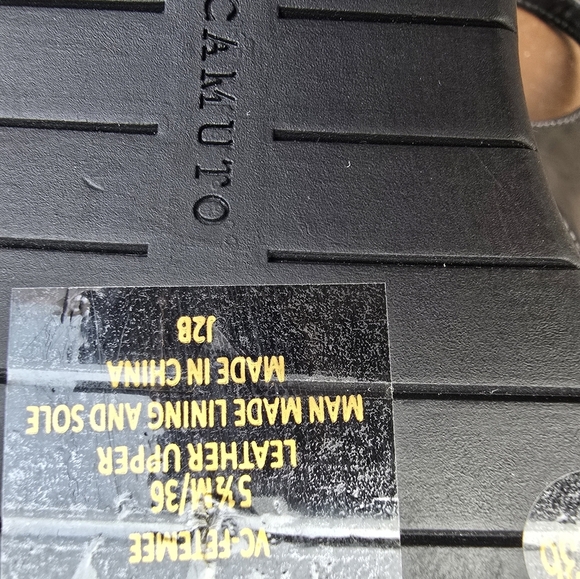 Vince Camuto Black Strappy Sandals with Block Heel - Picture 6 of 6